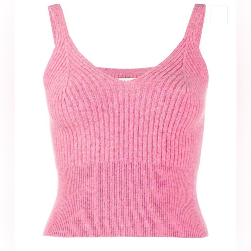 Cardigan sweater pink Sandro top set cropped